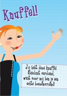 Kadokaartje Juffertje Pien.. “Knuffel”