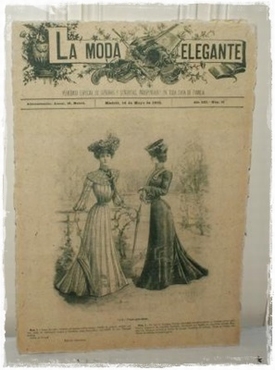 Poster La moda, afb. 1900, geschept papier