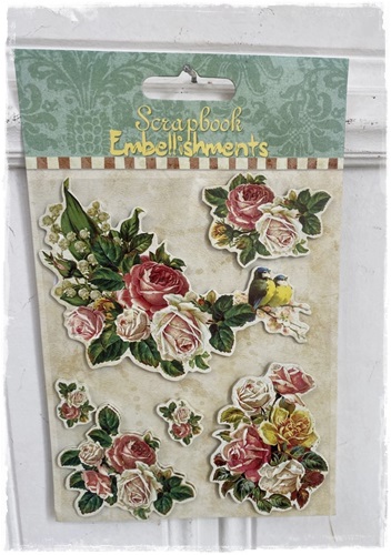 Scrapbook Embellishments, Victoriaanse rozen met glitters